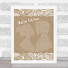 Walk The Moon Shut Up And Dance Burlap & Lace Song Lyric Music Wall Art Print