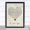 George Benson In Your Eyes Script Heart Song Lyric Quote Music Print
