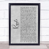 Grateful Dead Ripple Grey Rustic Script Song Lyric Quote Music Print