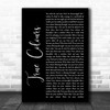 Phil Collins True Colours Black Script Song Lyric Quote Music Print