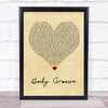 Architechs Body Groove Vintage Heart Song Lyric Quote Music Print