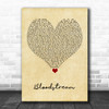 Ed Sheeran Bloodstream Vintage Heart Song Lyric Quote Music Print