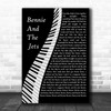 Elton John Bennie And The Jets Piano Song Lyric Quote Music Print