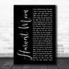 Neil Young Harvest Moon Black Script Song Lyric Quote Music Print