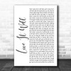 Switchfoot Live It Well White Script Song Lyric Quote Music Print