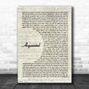 The Weeknd Acquainted Vintage Script Song Lyric Quote Music Print