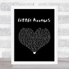 Leapy Lee Little Arrows Black Heart Song Lyric Quote Music Print