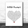 Leapy Lee Little Arrows White Heart Song Lyric Quote Music Print