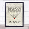 Anathema The Optimist Script Heart Song Lyric Quote Music Print