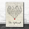 Anathema The Optimist Script Heart Song Lyric Quote Music Print