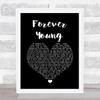 Tyketto Forever Young Black Heart Song Lyric Quote Music Print