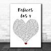 Maluma Felices Los 4 White Heart Song Lyric Quote Music Print