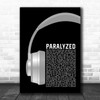 NF Paralyzed Grey Headphones Song Lyric Quote Music Print