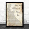 Ed Sheeran Hearts Don't Break Around Here Man Lady Dancing Song Lyric Music Wall Art Print