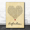 Christina Aguilera Reflection Vintage Heart Song Lyric Quote Music Print