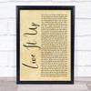Mental As Anything Live It Up Rustic Script Song Lyric Quote Music Print