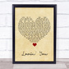 Minnie Ripperton Lovin' You Vintage Heart Song Lyric Quote Music Print