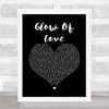 Luther Vandross Glow Of Love Black Heart Song Lyric Quote Music Print