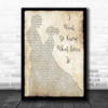 Foreigner I Want To Know What Love Is Man Lady Dancing Song Lyric Music Wall Art Print