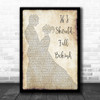 Bruce Springsteen If I Should Fall Behind Song Lyric Man Lady Dancing Music Wall Art Print