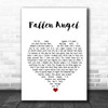 Frankie Valli Fallen Angel White Heart Song Lyric Quote Music Print