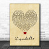 Lucy Spraggan Unsinkable Vintage Heart Song Lyric Quote Music Print