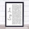 Ozzy Osbourne Crazy Train White Script Song Lyric Quote Music Print