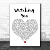 Rodney Atkins Watching You White Heart Song Lyric Quote Music Print