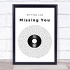 All Time Low Missing You Vinyl Record Song Lyric Quote Music Print