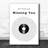All Time Low Missing You Vinyl Record Song Lyric Quote Music Print