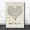 Foo Fighters Best Of You Script Heart Song Lyric Quote Music Print