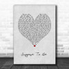 Brett Young Suppose To Be Grey Heart Song Lyric Quote Music Print