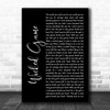 Chris Isaak Wicked Game Black Script Song Lyric Quote Music Print