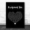 Elton John Original Sin Black Heart Song Lyric Quote Music Print