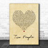 Sam Fender Two People Vintage Heart Song Lyric Quote Music Print