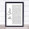 Halestorm The Silence White Script Song Lyric Quote Music Print