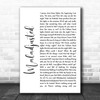 Morrissey Maladjusted White Script Song Lyric Quote Music Print