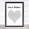 Bastille Laura Palmer White Heart Song Lyric Quote Music Print