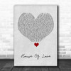 East 17 House Of Love Grey Heart Song Lyric Quote Music Print