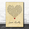 Incubus Love Hurts Vintage Heart Song Lyric Quote Music Print