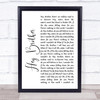 Avicii Hey Brother White Script Song Lyric Quote Music Print