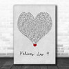 Maluma Felices Los 4 Grey Heart Song Lyric Quote Music Print