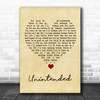 Muse Unintended Vintage Heart Song Lyric Quote Music Print