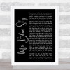 ELO Mr Blue Sky Black Script Song Lyric Quote Music Print