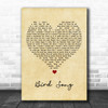 Florence + The Machine Bird Song Vintage Heart Song Lyric Quote Music Print