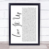 Mental As Anything Live It Up White Script Song Lyric Quote Music Print