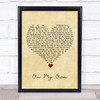 Les Misérables On My Own Vintage Heart Song Lyric Quote Music Print