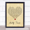Amy Winehouse Half Time Vintage Heart Song Lyric Quote Music Print