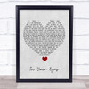 George Benson In Your Eyes Grey Heart Song Lyric Quote Music Print