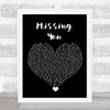 All Time Low Missing You Black Heart Song Lyric Quote Music Print